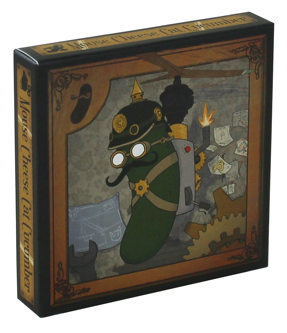 Atlas Games Mouse Cheese Cat Cucumber Board Game, 1-4 Players, 12-20 Min Gameplay, Brown, Cardboard, Model FB060