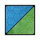 212 Main 1 In. Reversible Hexes Battlemat Board Game Blue & Green