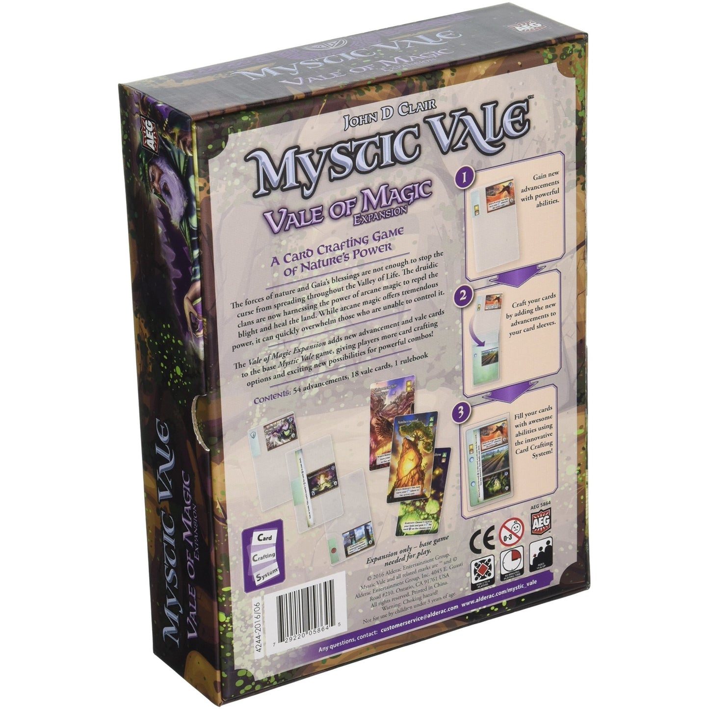Mystic Vale Vale Of Magic Expansion - Aeg, Card Game, Card-Crafting, Protect Nature With Magic Power, Unique Clear Cards, 2 To 4 Players, 45 Minute Playtime, Ages 14 And Up