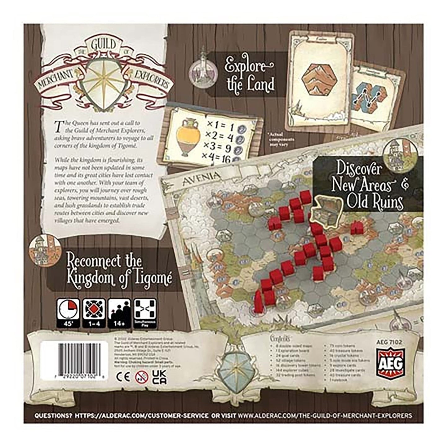 Alderac Entertainment Group (Aeg) The Guild Of Merchant Explorers Board Game, Explore The World, Establish New Settlements, 1-4