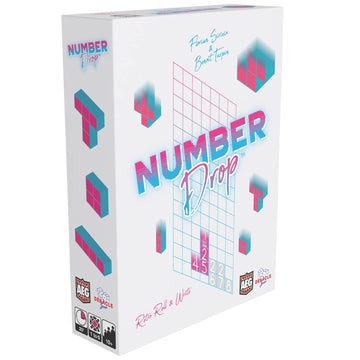 Aeg Number Drop - Retro Roll & Write, Video Game Theme, Polyomino, Ages 10+, 1-6 Players, 20 Min