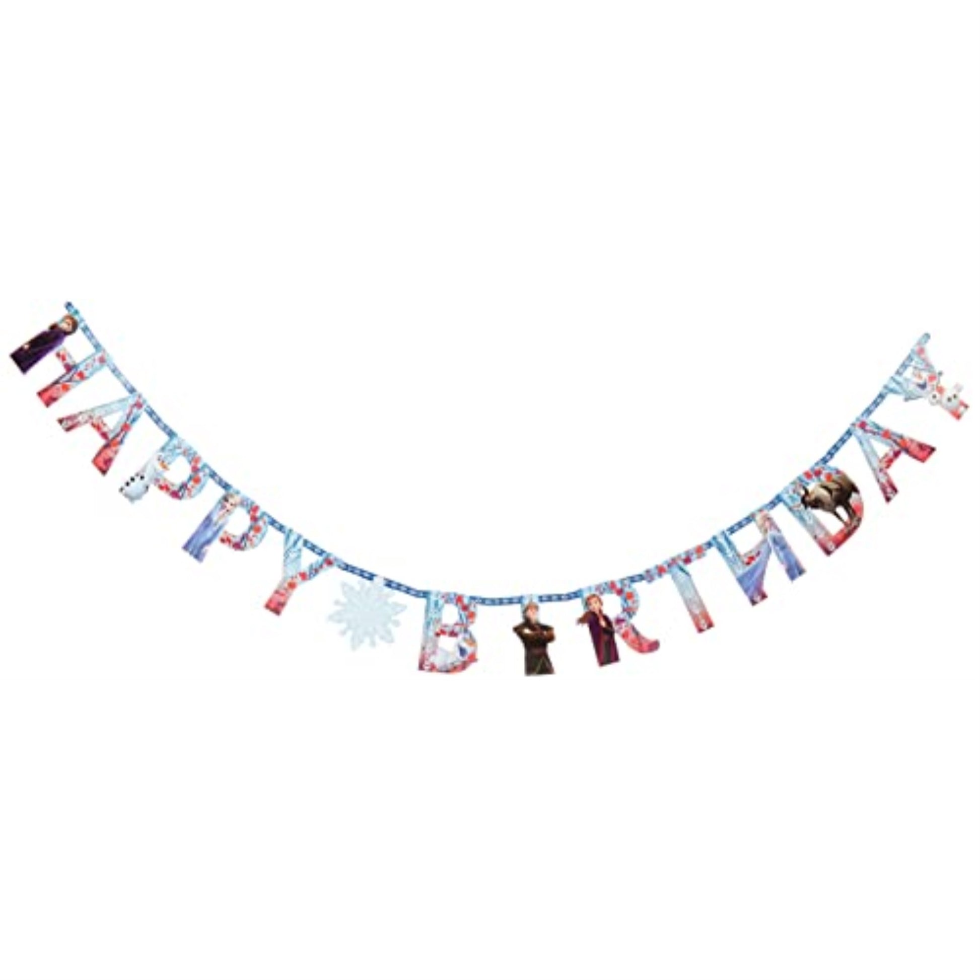 Happy Birthday Frozen 2 Birthday, Add-An-Age Party Letter Banner, Jumbo