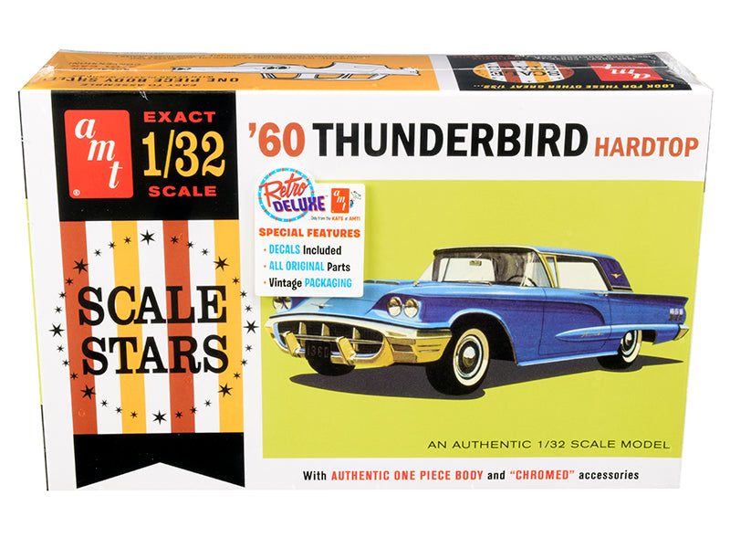 Skill 2 Model Kit 1960 Ford Thunderbird Hardtop ''Scale Stars'' 1/32 Scale Model By Amt