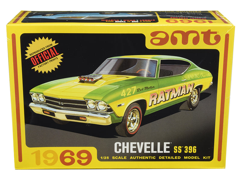 Skill 2 Model Kit 1969 Chevrolet Chevelle Ss 396 3 In 1 Kit 1/25 Scale Model By Amt