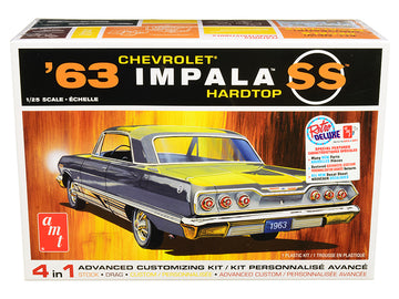 Skill 2 Model Kit 1963 Chevrolet Impala Ss Hardtop 4 In 1 Kit 1/25 Scale Model By Amt