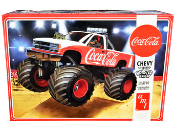 Skill 2 Model Kit Chevrolet Silverado Monster Truck ''Coca-Cola'' 1/25 Scale Model By Amt