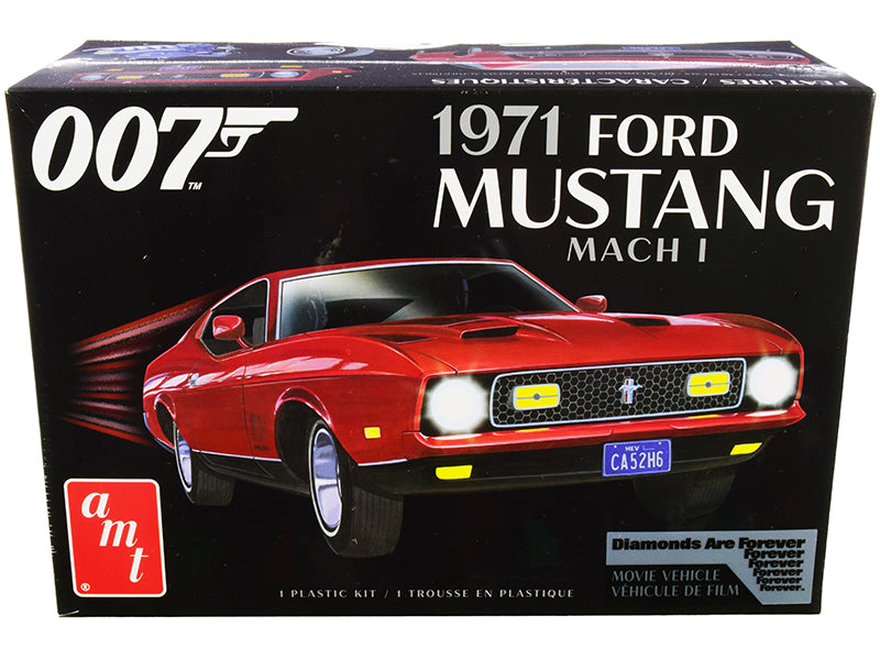 Skill 2 Model Kit 1971 Ford Mustang Mach 1 (James Bond 007) ''Diamonds Are Forever'' (1971) Movie 1/25 Scale Model By Amt