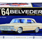 Skill 2 Model Kit 1964 Plymouth Belvedere Coupe Hardtop 1/25 Scale Model By Amt