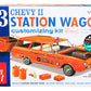 Skill 2 Model Kit 1963 Chevrolet Ii Station Wagon With Trailer 3-In-1 Kit 1/25 Scale Model By Amt