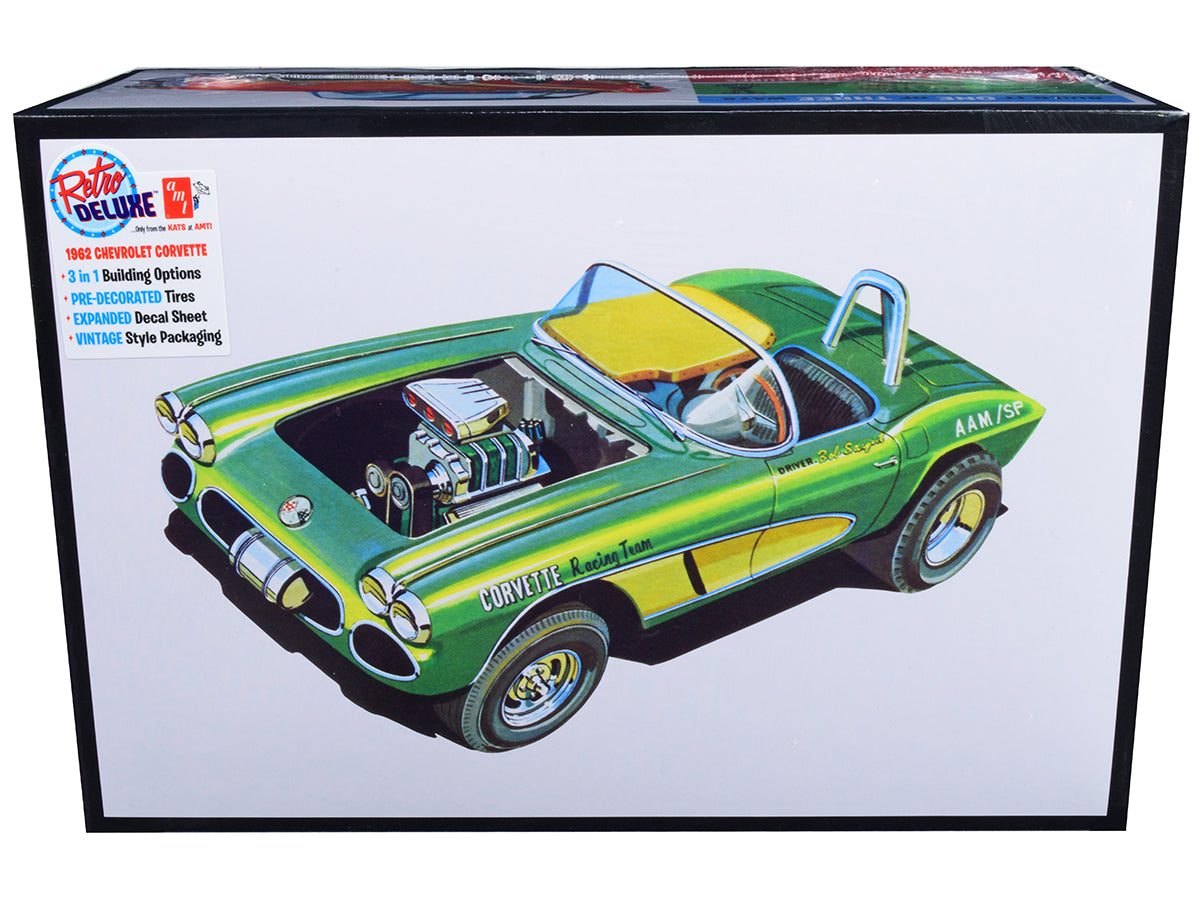 Skill 2 Model Kit 1962 Chevrolet Corvette 3 In 1 Kit 1/25 Scale Model By Amt