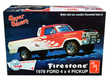 Skill 2 Model Kit 1978 Ford 4X4 Pickup Truck ''Firestone Super Stones'' 1/25 Scale Model By Amt