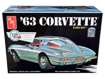 Skill 2 Model Kit 1963 Chevrolet Corvette Stingray 1/25 Scale Model By Amt