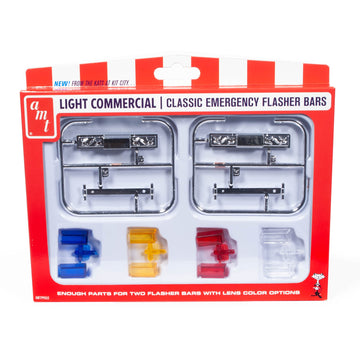 Skill 2 Model Kit Light Commercial Classic Emergency Flasher Bars Set of 10 pieces for 1/25 Scale Model by AMT