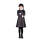 Toynk Wednesday Inspired Gothic Girl Skull Dress Child Costume | Medium