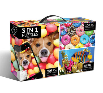 3 In 1 Jigsaw Puzzle Pack | 300, 100 And 48 Pieces