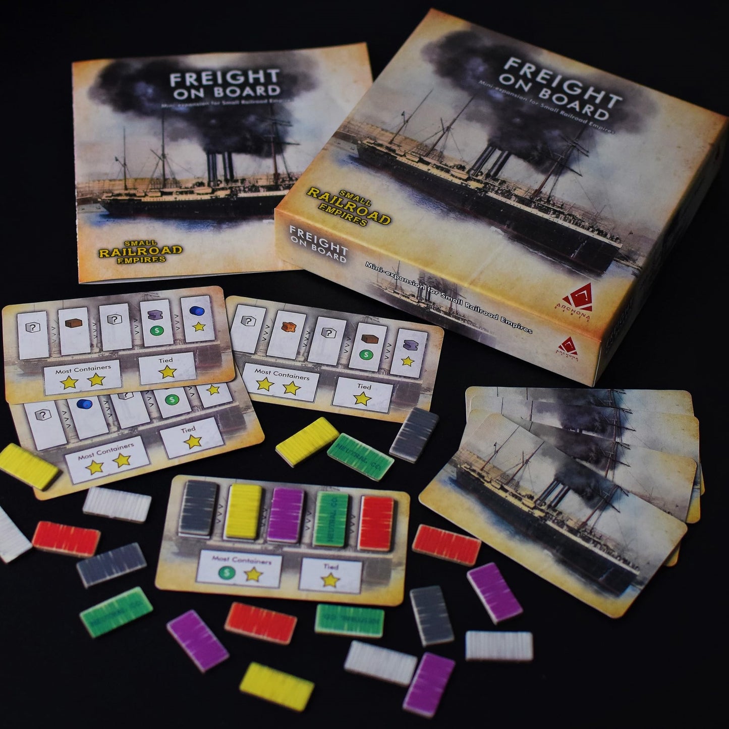 Archona Games: Small Railroad Empires: Freight On Board - Mini Expansion, Transportation Board Game, Set In The 19Th Century, Ages 13+, 1-5 Players