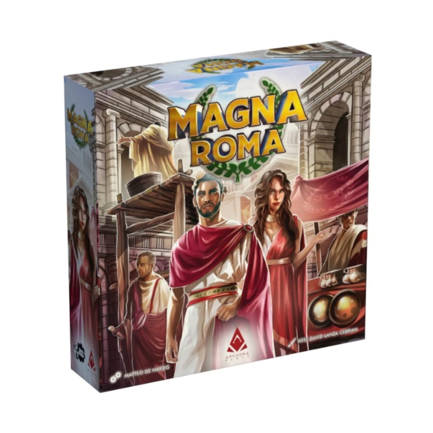 Archona Games Magna Roma: Standard - Archona Games-Tile Placement Board Game, City Building, Strategy, Solo Mode Available, Ages 13+, 90 Minute Game Play, 1-4 Players