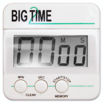 Ashley Big Time Digital Timer - Desktop - For Sports - White, Black