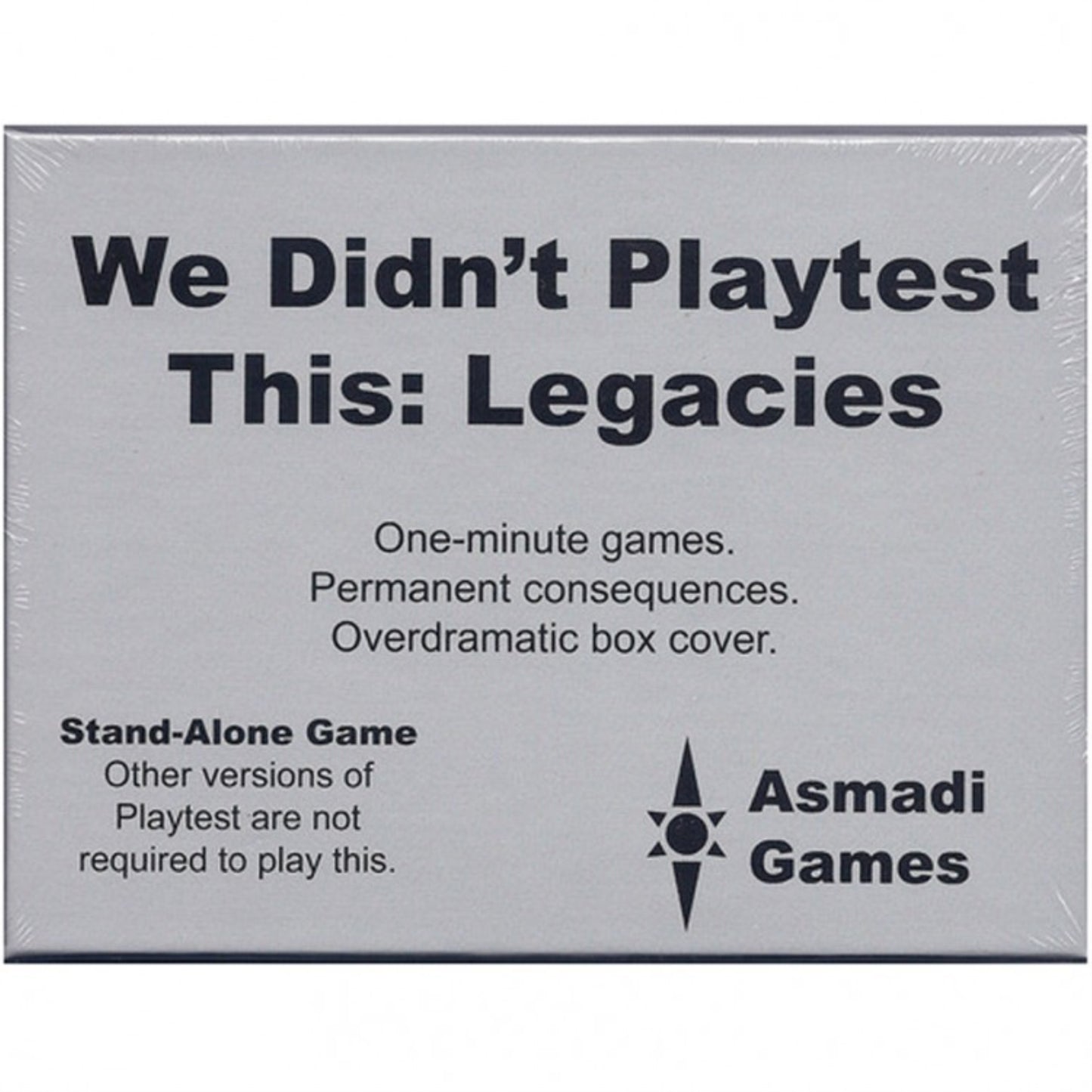 Asmadi Games We Didn'T Playtest This: Legacies Card Game, Standard Packaging