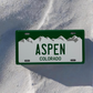 ASPEN - Colorado License Plate Magnet