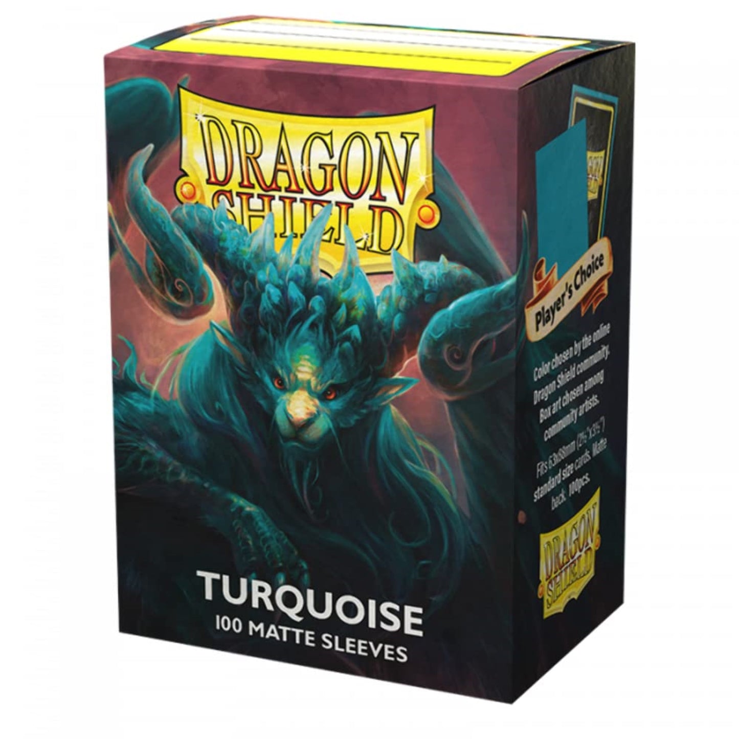 Dragon Shield Sleeves – Matte Turquoise “Atebeck” 100 Ct – Card Sleeves - Smooth & Tough - Compatible With Pokémon, Magic The Gathering Cards & Digimon Mtg Tcg Ocg & Hockey Cards