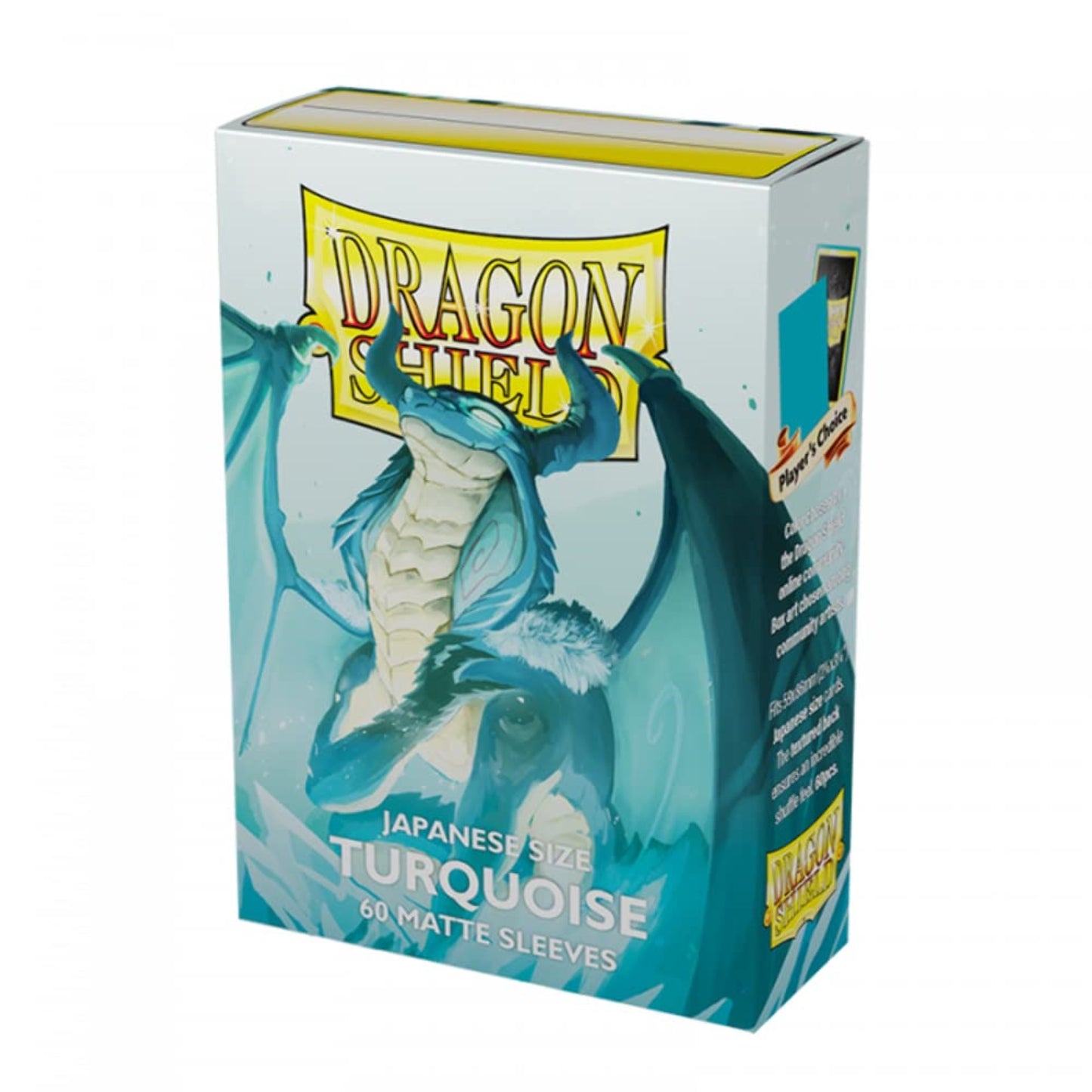 Dragon Shield - Dragon Shield Matte Japanese Turquoise 60 Ct Japanese Size Card Sleeves - Yu-Gi-Oh! Card Sleeves Smooth & Tough