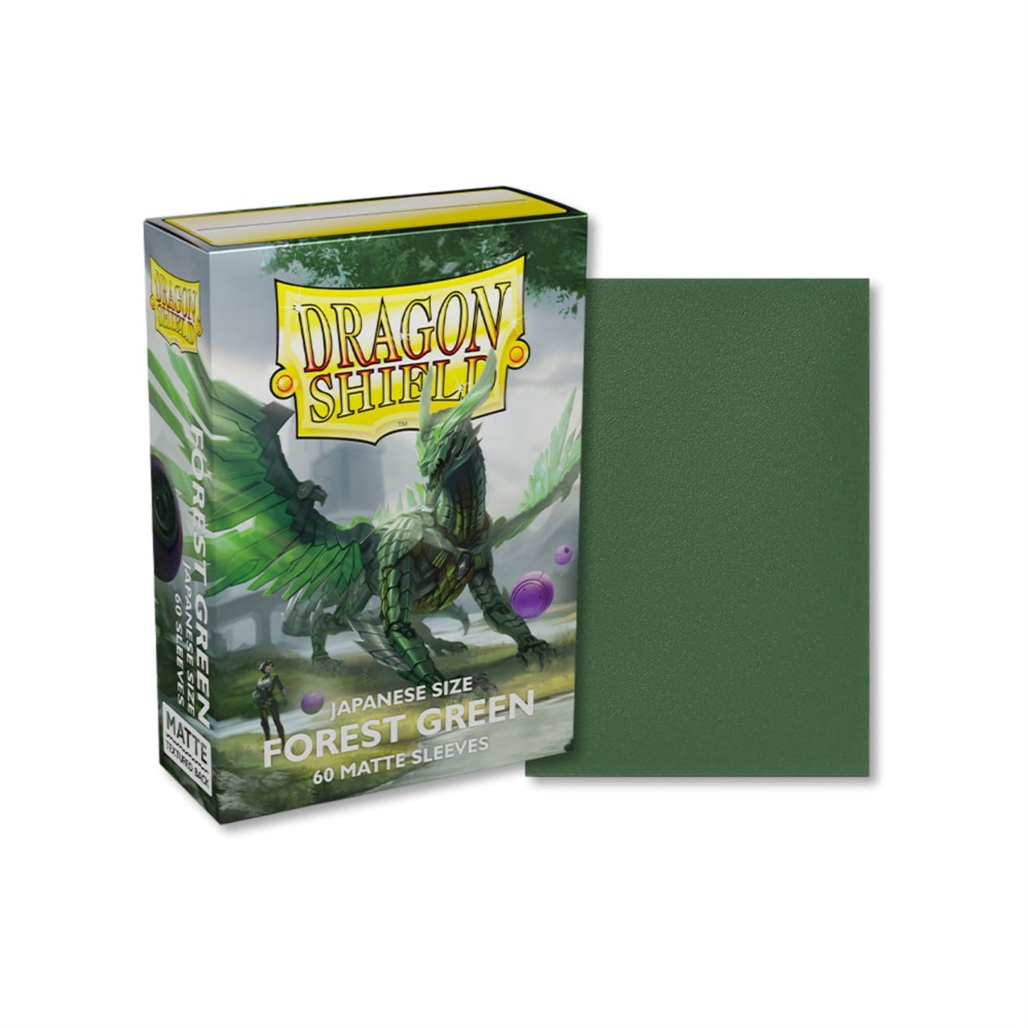 Dragon Shield - Dragon Shield Matte Japanese Forest Green 60 Ct Japanese Size Card Sleeves - Yu-Gi-Oh! Card Sleeves Smooth & Tou