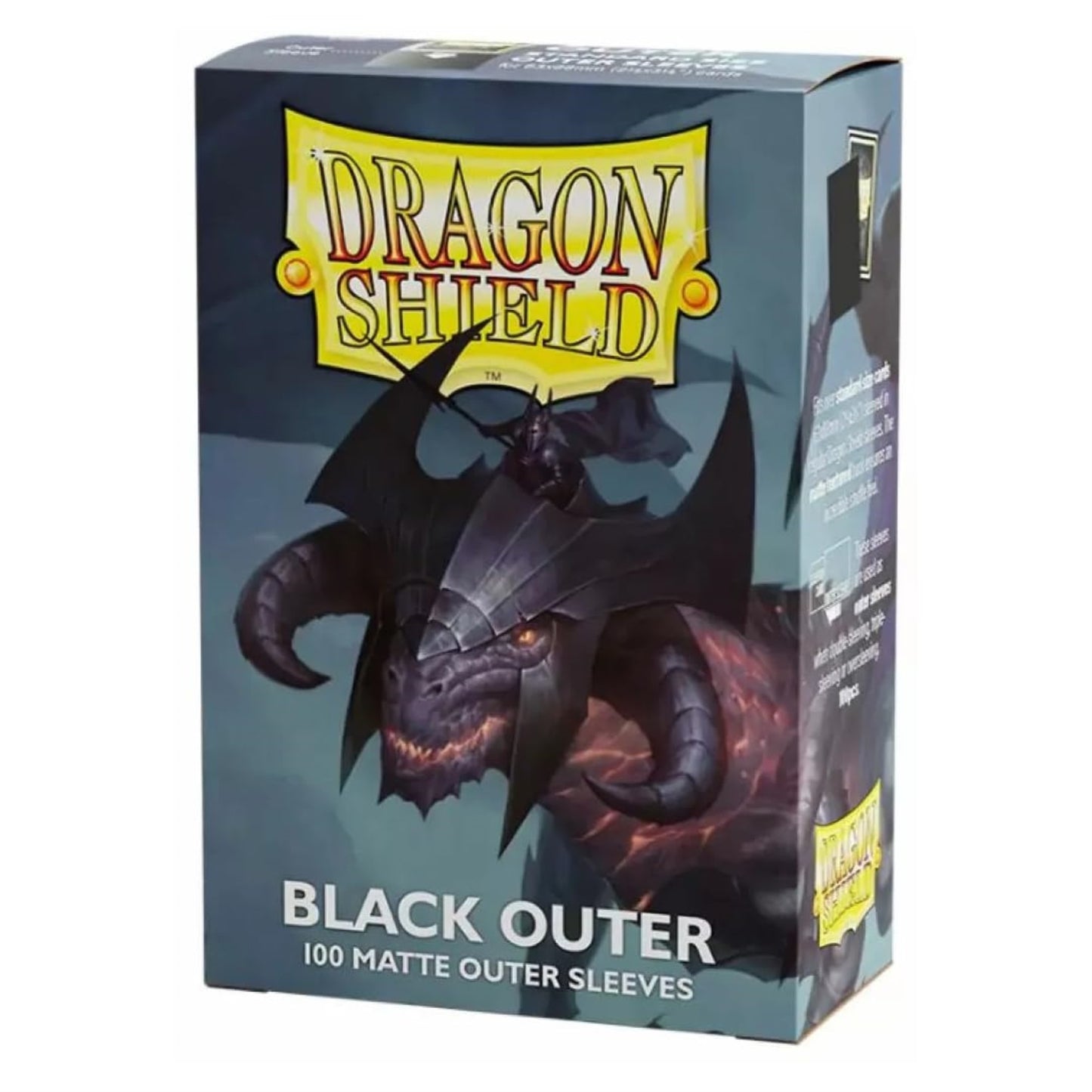 Dragon Shield Outer Sleeves – Matte Black 100 Ct – Card Sleeves - Smooth & Tough - Compatible With Pokémon, Magic The Gathering Cards & Digimon Mtg Tcg Ocg & Hockey Cards