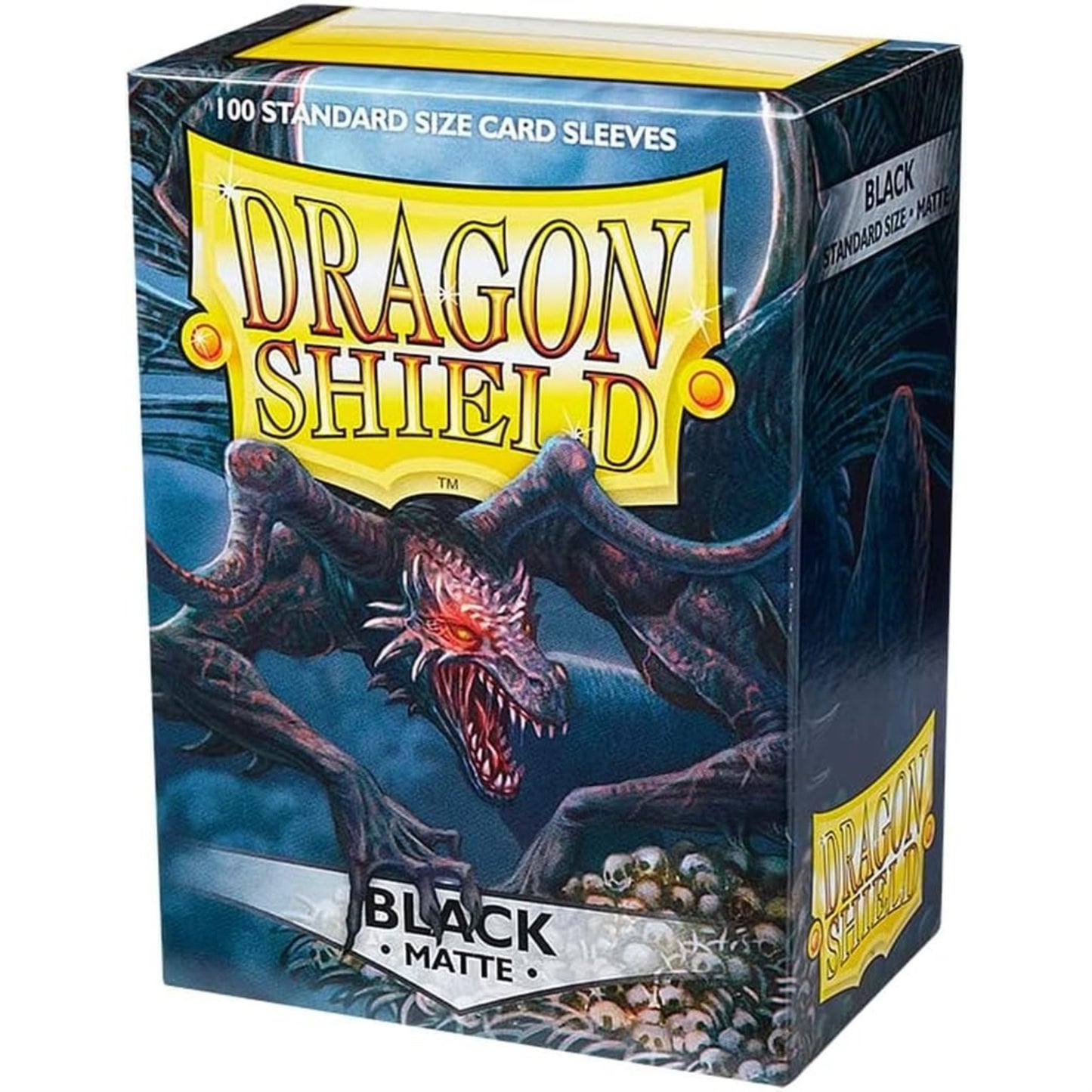 Dragon Shield Outer Sleeves – Matte Black 100 Ct – Card Sleeves - Smooth & Tough - Compatible With Pokémon, Magic The Gathering Cards & Digimon Mtg Tcg Ocg & Hockey Cards