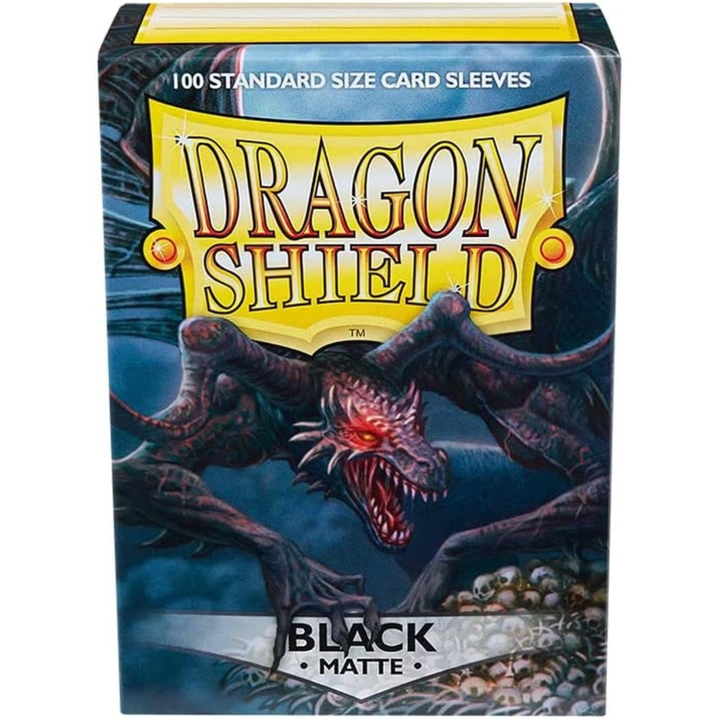 Dragon Shield Outer Sleeves – Matte Black 100 Ct – Card Sleeves - Smooth & Tough - Compatible With Pokémon, Magic The Gathering Cards & Digimon Mtg Tcg Ocg & Hockey Cards