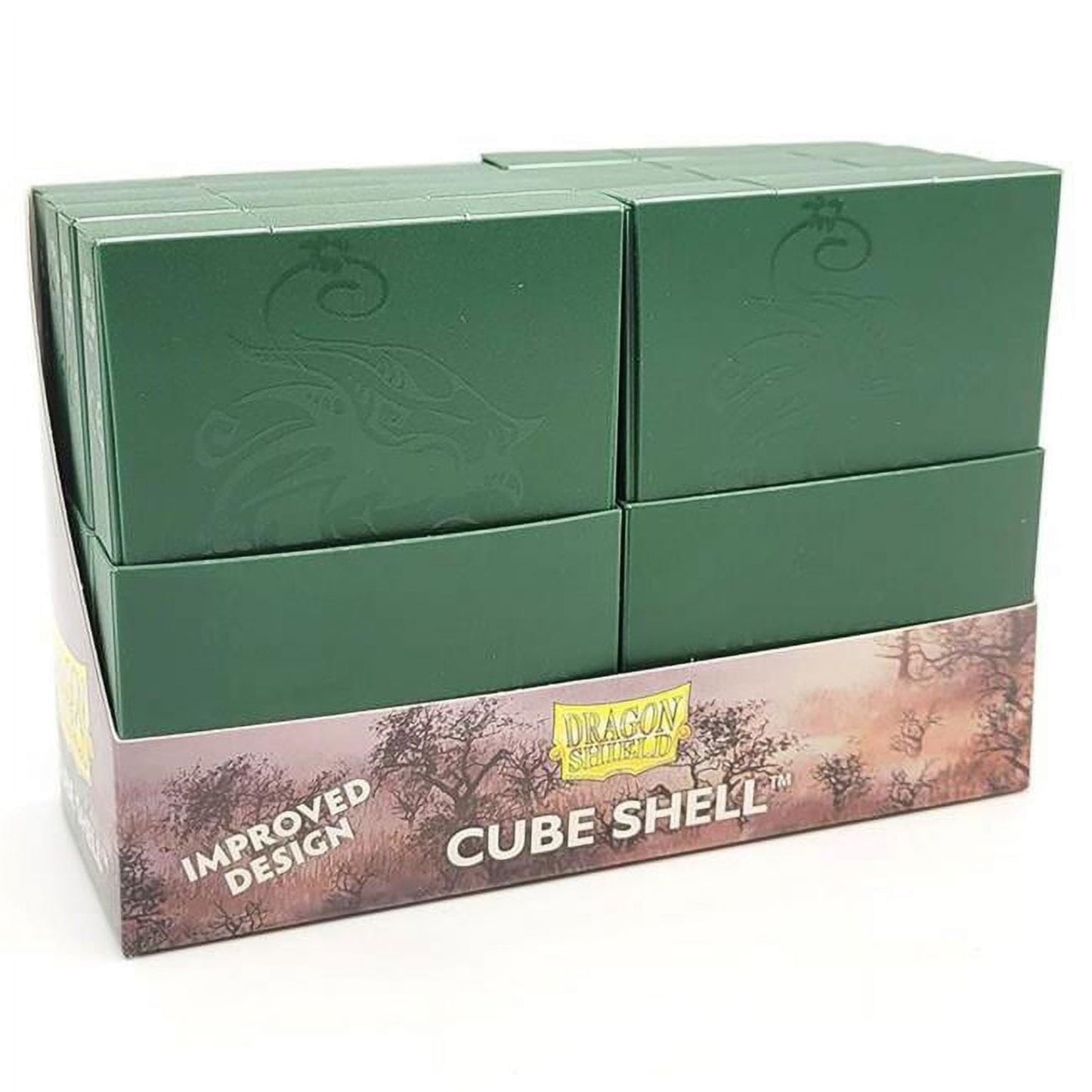 Dragon Shield Cube Shell Forest Green - 8 Units – Durable And Sturdy Tcg, Ocg Card Storage – Card Deck Box - Compatible With Pokemon Yugioh Commander And Mtg Magic: The Gathering Cards