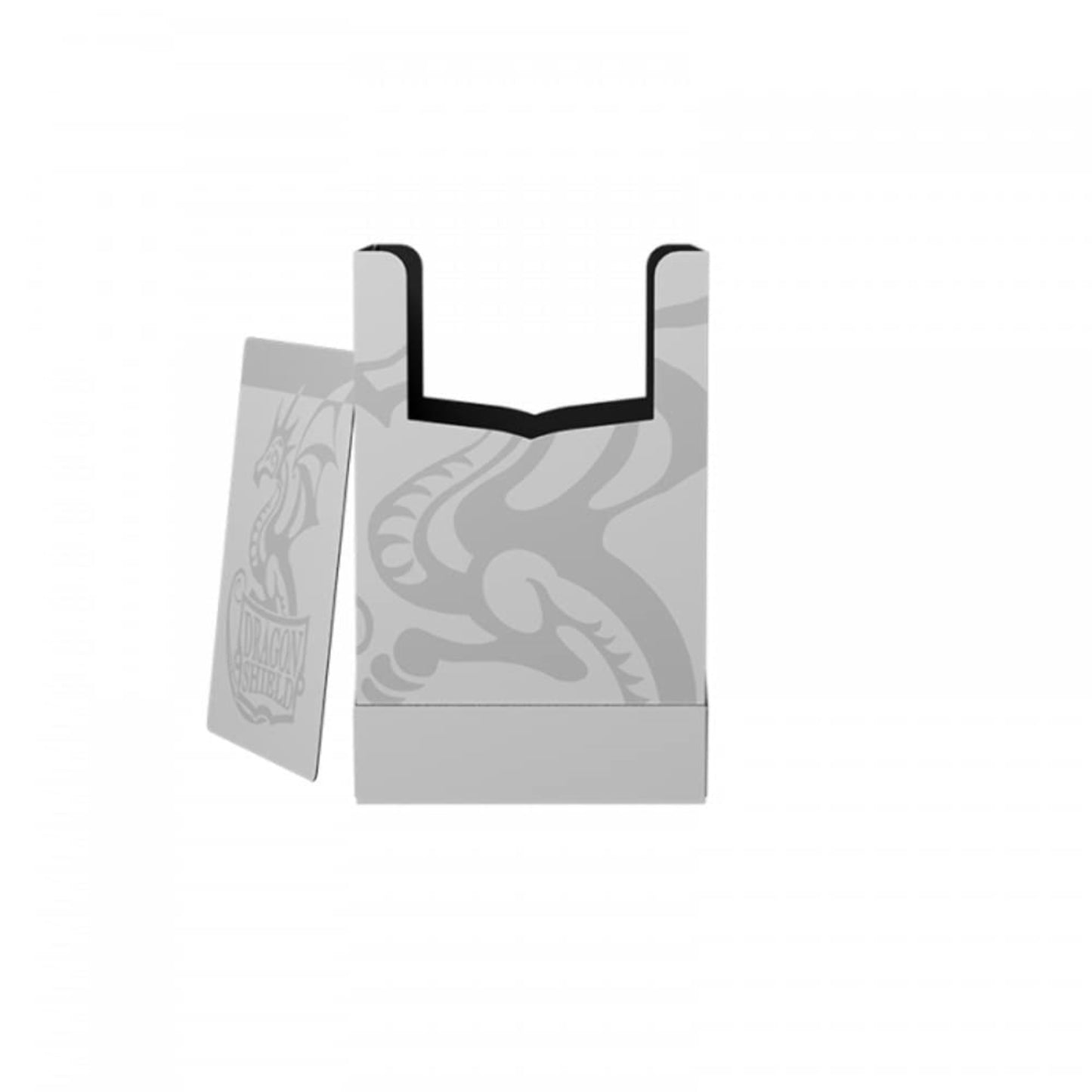 Dragon Shield Card Deck Box - Deck Shell: Ashen White/Black - Durable And Sturdy Tcg, Ocg Card Storage - Compatible With Pokemon