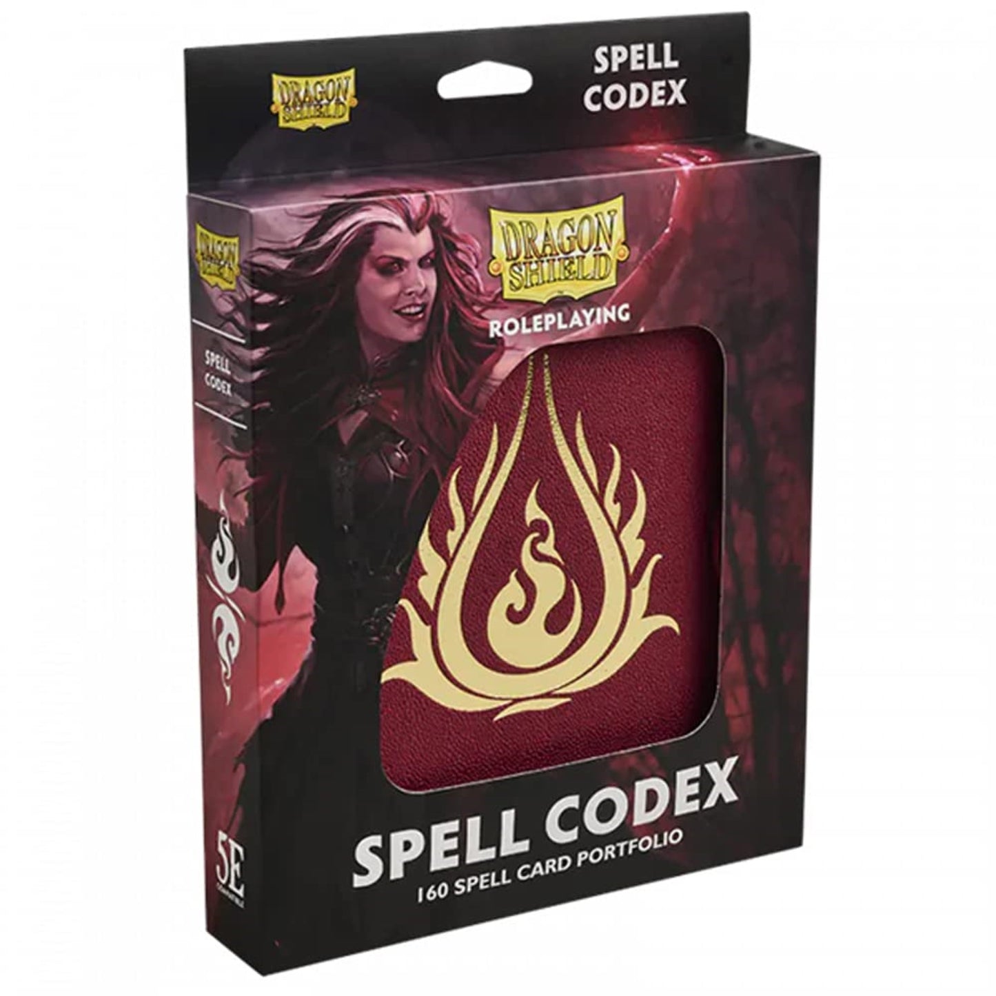 Dragon Shield: Roleplaying Spell Codex: Blood Red – Compatible With Official Dnd Spell Cards – Dry Erase Marker And 5E Compatible Spell Slot Tracker Included