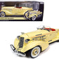 1935 Auburn 851 Speedster Cream With Red Interior 1/18 Diecast Model Car By Auto World