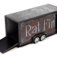 4-Wheel Enclosed Car Trailer Dark Gray With Graphics ''Rat Fink'' 1/64 Diecast Model By Auto World