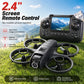 ZNLYRION  Mini Full Protective Drone YL3PK With 2.4 Inch Screen Remote Dual Camera Optical Flow Hover 2 Batteries Indoor RC Quadcopter