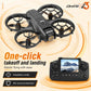 ZNLYRION  Mini Full Protective Drone YL3PK With 2.4 Inch Screen Remote Dual Camera Optical Flow Hover 2 Batteries Indoor RC Quadcopter