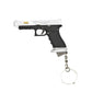New 2025 G34 Black Silver Tactical Alloy Mini Pistol Keychain 1:3 Scale Shell Ejection Free Assembly Mini Gun Fidget Toy