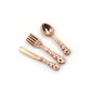 12PCS 1:12 Dollhouse Miniature Fork Knife Soup Tableware Kitchen Furniture Toys Children's toys and family utensils