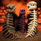 75/115CM Large Size Cool Wearable Dinosaur Skeleton Lifelike Skull Spine Plush Toys for Creative Cosplay Halloween Costume Gift