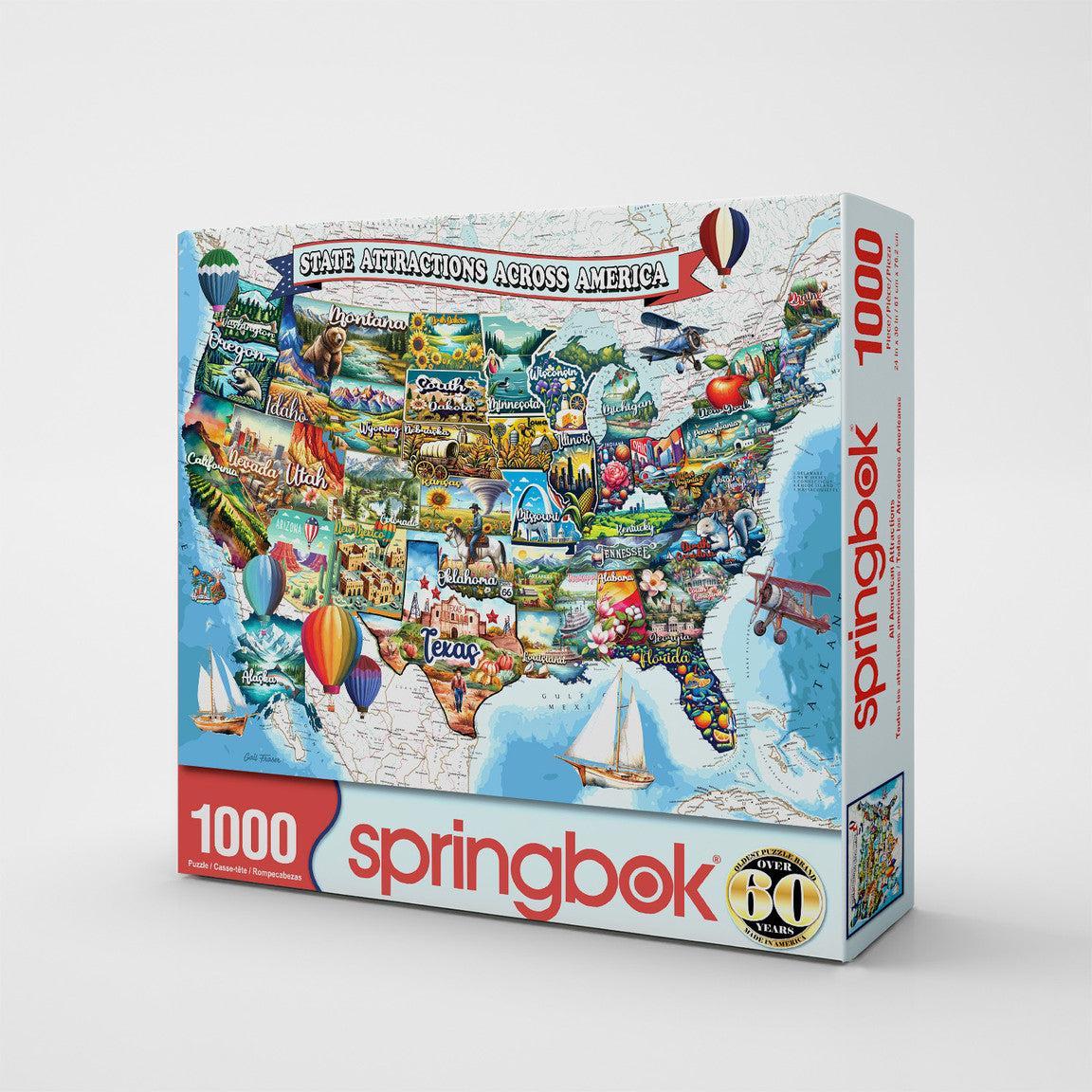 All American Attractions 1000 Piece Jigsaw Puzzle Springbok
