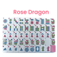 Mahjong Studios – Rose Dragon American Mahjong Tile Set (166 Tiles)
