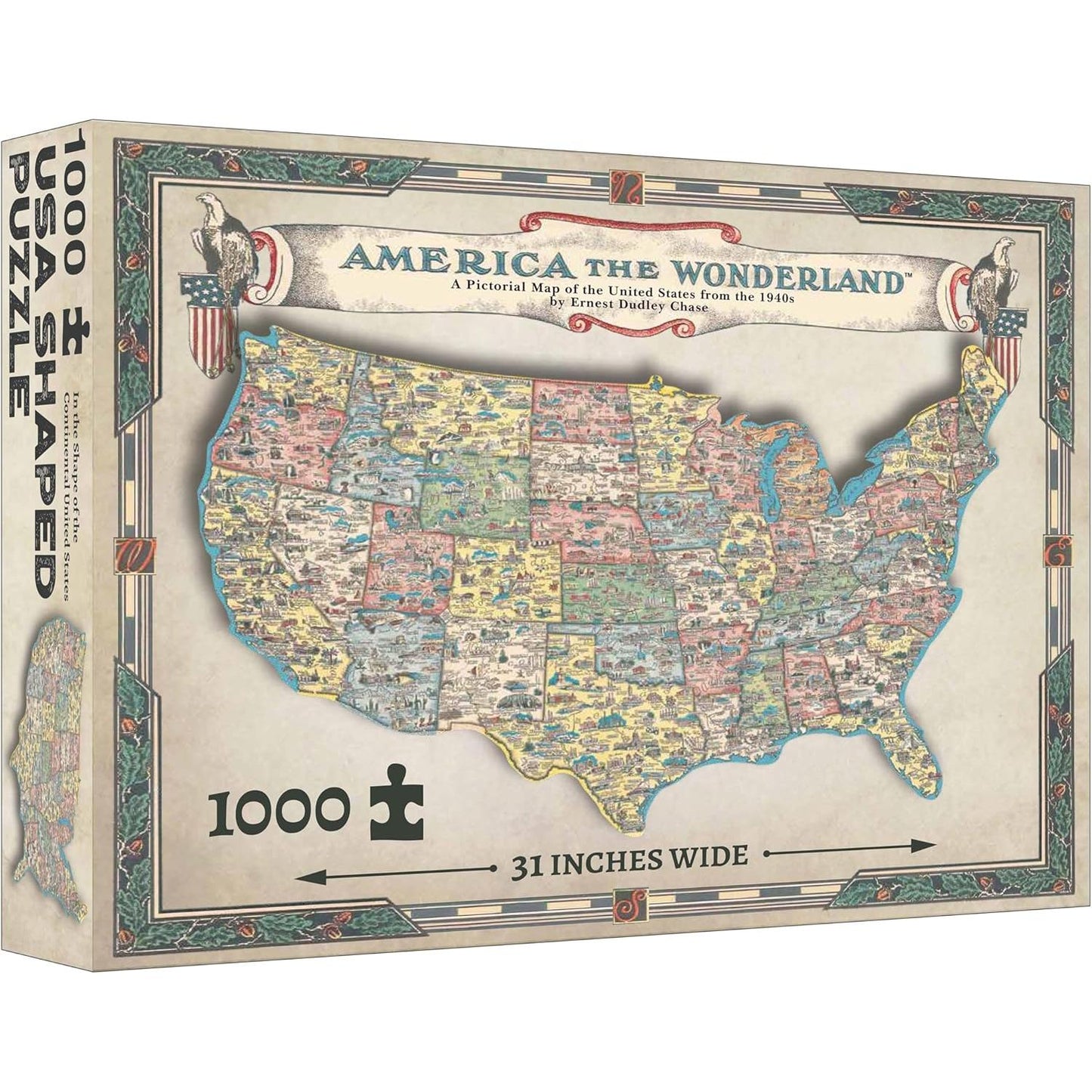 America the Wonderland 1000 Piece Shaped Jigsaw Puzzle TDC