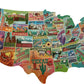American Road Trip 1000 Piece Shaped Jigsaw Puzzle TDC