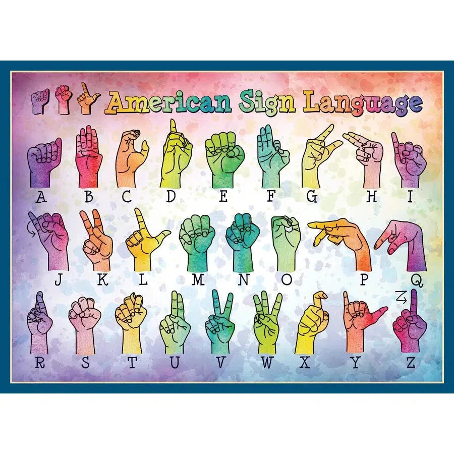 American Sign Language 500 Piece Jigsaw Puzzle Cobble Hill