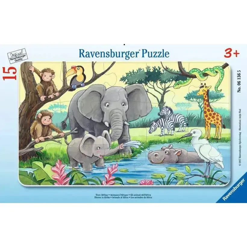 Animals of Africa 15 Piece Tray Jigsaw Puzzle Ravensburger