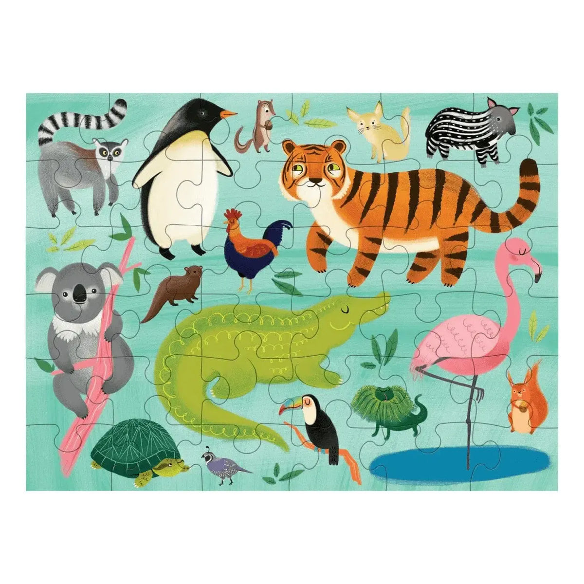 Animals of the World 36 Piece Mini Jigsaw Puzzle Mudpuppy