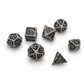 Elder Scroll – Antique Silver 7-Piece Metal D&D Dice Set