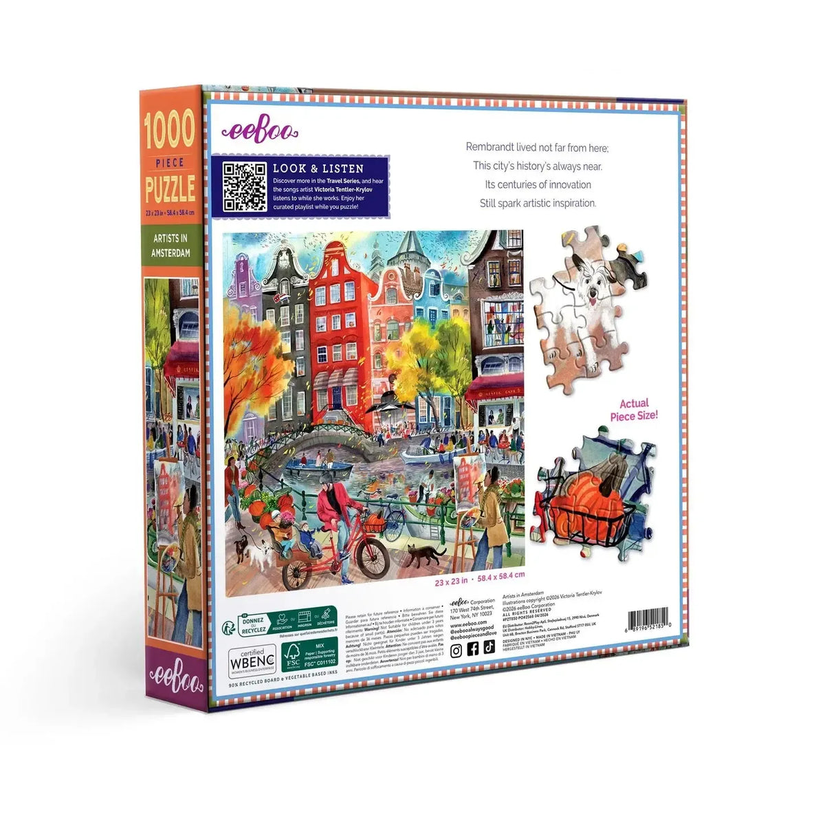Artists in Amsterdam 1000 Piece Jigsaw Puzzle eeBoo