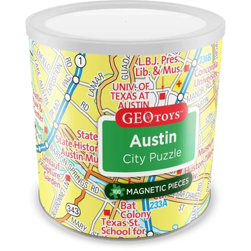 Austin City 100 Piece Magnetic Jigsaw Puzzle Geotoys